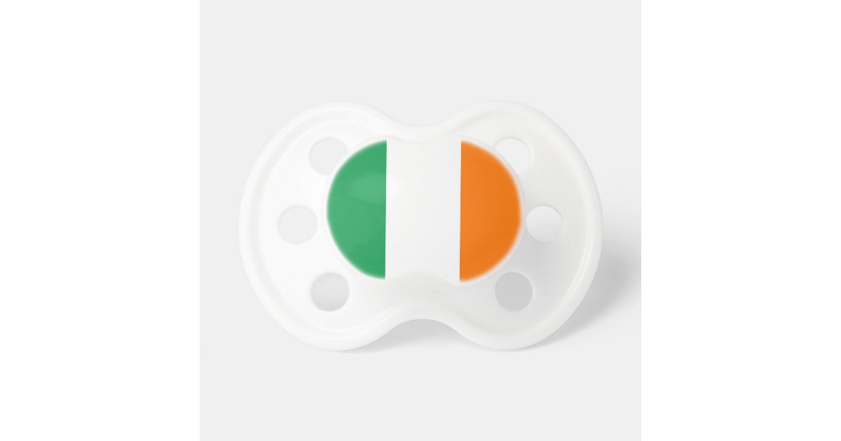 Pacifier with flag of Ireland Zazzle