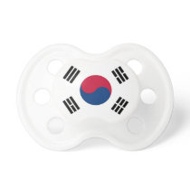 Pacifier with flag of South Korea pacifiers