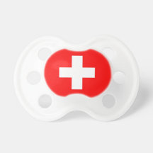 Pacifier with flag of Switzerland