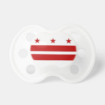Pacifier with flag of Washington DC, U.S.A.