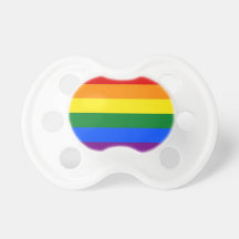 Pacifier with Rainbow LGBT Pride Flag