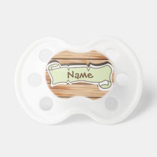 Pacifier wood with customized name