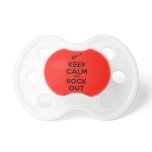 [Electric guitar] keep calm and rock out  Pacifiers
