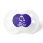 [Knitting crown] keep calm and stay scouse  Pacifiers