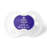 [Crown] keep calm and love a newallo  Pacifiers