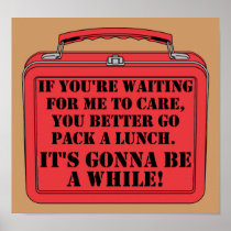 Packers Funny Sign on Pack A Lunch Funny Poster Sign Posters By Funnybusiness