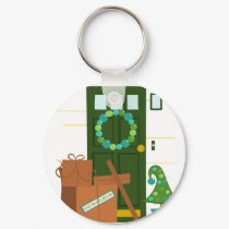 Packages at the Door keychains by trennea Packages at the Door keychains