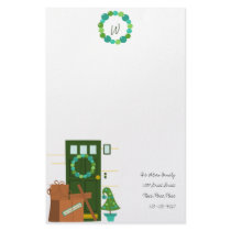 Packages at the door personalized stationery