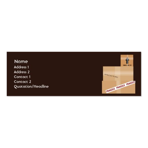 Packages - Skinny Business Card Templates (front side)