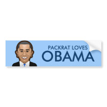 PackRat Loves Obama bumper stickers