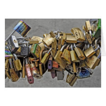 Pad Locks of Love Florence Italy Card