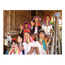 Padaung Family postcards