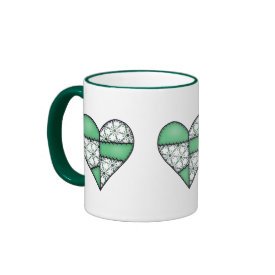 Padded Quilted Stitched Heart Green Mug - Patchwork padded and quilted heart in fabric patterns mixed with plain colors. All artwork is copyright Jean Hall ... ArtbyJean. Padded Quilted Stitched Heart Green Mug - Patchwork padded and quilted heart in fabric patterns mixed with plain colors. All artwork is copyright Jean Hall ... ArtbyJean.