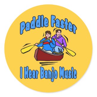 Paddle Faster Banjo Music sticker