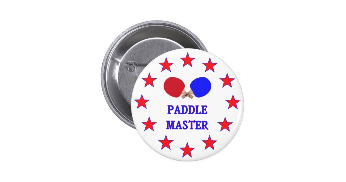 Paddle Master Ping Pong Button Zazzle
