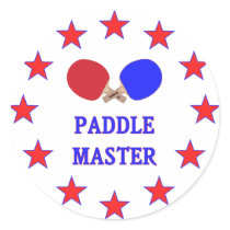 Paddle Master Ping Pong Round Sticker