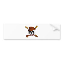 Paddle Pirates - Skull and paddles bumper stickers