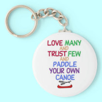 Paddle your own canoe keychains