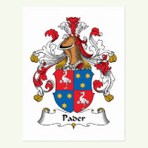 Pader Family Crest Postcard
