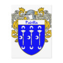 Padilla Coat of Arms/Family Crest (Mantled) postcards by NameGame Padilla Coat of Arms/Family Crest (Mantled) postcards