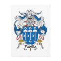 Padilla Family Crest postcards by coatsofarms Padilla Family Crest postcards