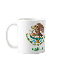 Padilla Mexican National Seal mugs by NameGame Padilla Mexican National Seal mugs