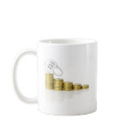Padlock on stacks of Singapore coins mugs