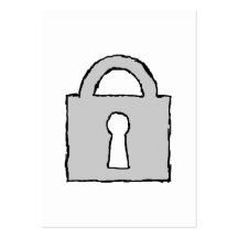 Padlock. Top Secret or Confidential Icon. Business Cards