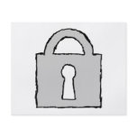 Padlock. Top Secret or Confidential Icon. Custom Flyer