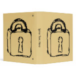 Padlock. Top Secret or Security Icon. 3 Ring Binder