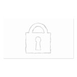 Padlock. Top Secret or Security Icon. Business Cards