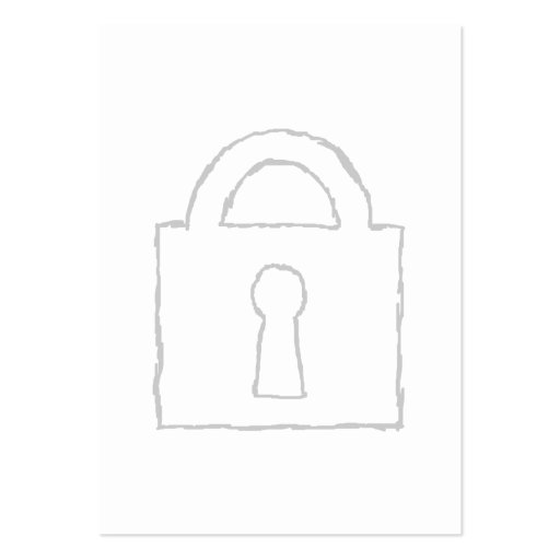 Padlock. Top Secret or Security Icon. Business Card Templates