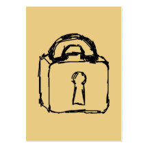 Padlock. Top Secret or Security Icon. Business Cards