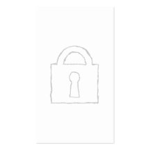 Padlock. Top Secret or Security Icon. Business Card Template