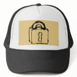 Padlock. Top Secret or Security Icon. Mesh Hats