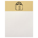 Padlock. Top Secret or Security Icon. Letterhead