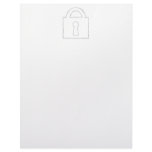Padlock. Top Secret or Security Icon. Letterhead