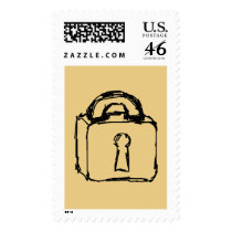 Padlock. Top Secret or Security Icon. Stamp