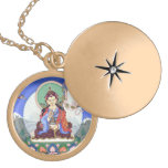 Padmasambhava (Tib.: Locket redondo de Guru Rinpoc Pendientes Personalizados