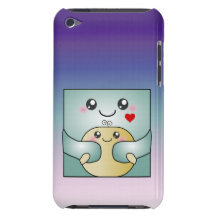 Padre de Kawaii y abrazo lindo del niño iPod Touch Case-Mate Carcasas