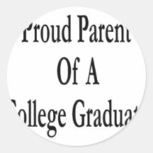 Padre orgulloso de un graduado de la universidad etiqueta