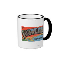 Paducah, Kentucky - Large Letter Scenes Coffee Mugs