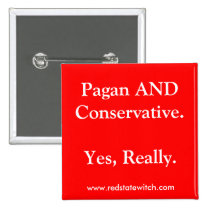 Pagan AND Conservative.Yes, Really. Button buttons