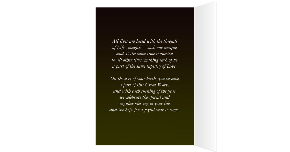Pagan Birthday Card Zazzle
