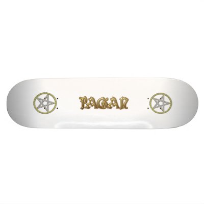 Pagan Pentagram Pentacle Gothic Skateboard by quidicane