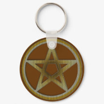 Pagan Pentagram Wicca Wiccan Witch Keychain