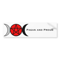Pagan Pride- Triple Goddess Bumper Sticker bumper stickers by SpykeVampyre Pagan Pride- Triple Goddess Bumper Sticker bumper stickers