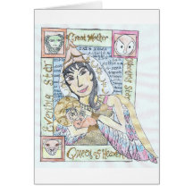 Pagan Queen of Heaven and Holy Child Greeting Cards