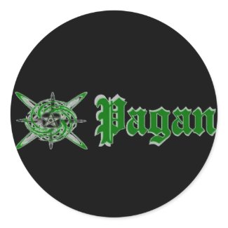 Pagan Star Green sticker