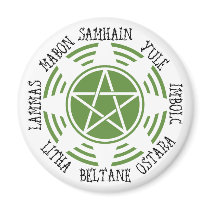 Pagan Wheel of the Year Refrigerator Magnets